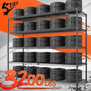REIBII Storage Shelves 3200 LBS Capacity Wire Shelving with Wheels Heavy Duty Metal Shelf for Warehouses, Garage,Kitchens, School,Commercial Shelf, 73" H X 60" W X 18" D, 2 Pack by CozyNest Decor