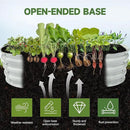 Galvanized Metal Raised Garden Bed 4x2x1ft Large Raised Planter 1Pack Outdoor Planter Box with Rubber Stripe and Safety Gloves for Vegetables, Fruits, Herbs, Flowers, Grey White by GreenHaven Gardens