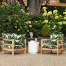 LVTXIII Outdoor Deep Seat Cushion Patio Seat and Back Cushion Set Seasonal Chair Cushion for Dining Arm Chairs, Wicker Chairs and Garden Furniture Decoration, 22"x22"x4", Palms Green by GreenHaven Gardens