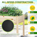 4 Feet Outdoor Wooden Raised Garden Bed Planter Box Kit for Vegetable and Fruit Growing, Patio or Balcony Gardening, Natural by GreenHaven Gardens