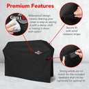 Heavy Duty BBQ Grill Cover for Outdoor Grill, 72 Inch – Waterproof, Weather Resistant, UV & Fade Resistant with Adjustable Straps – Gas Grill Cover for Weber, Genesis, Charbroil, etc. Black by GreenHaven Gardens