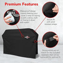 Heavy Duty BBQ Grill Cover for Outdoor Grill, 64 Inch – Waterproof, Weather Resistant, UV & Fade Resistant with Adjustable Straps – Gas Grill Cover for Weber, Genesis, Charbroil, etc. Black by GreenHaven Gardens