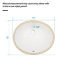 Elegant Ceramic Oval Undermount Bathroom Sink With Overflow by HouseOfZazla