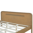 Pine Solid Wood Queen Size Bed, Rustic Yellow by HouseOfZazla