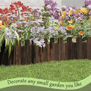 3Pack Wood Garden Edging Garden Fence Border No Dig Landscape Edging Lawn Border Decorative Flower Bed Border Courtyards Planting Tree Fence Patio Path Edging-9" H x 47.3" L (Total Length 11.8FT) by GreenHaven Gardens
