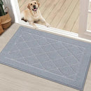 BEQHAUSE Dirt Trapper Door Mat 20" x 32", Doormat Non-Slip Entryway Rugs Washable, Dog Door Mat Stain Resistant and Absorbent Welcome Floor Mat for Front Back Door, Muddy Wet Shoes & Paws, Grey by CozyNest Decor
