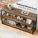 LVB Rustic Entryway Table, Industrial Extra Long Hallway Sofa Table, Wood Metal Narrow Console Table with Storage Shelf, Modern Skinny Couch Table for Foyer Living Room Bedroom, Rustic Brown, 70 Inch by CozyNest Decor