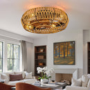 19" Caged Ceiling Fan with Lights and Remote by HouseOfZazla