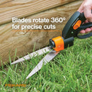Fiskars Shear Ease Grass Shears - 5" Stainless Steel Blades - 360-Degree Swivel Blade Plant Cutting Scissors - Garden Shears and Grass Cutter, Black by GreenHaven Gardens