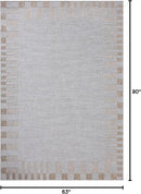 Loloi Amber Lewis Topanga Collection TOP-08 Silver/Natural 5'-3" x 7'-6" Indoor/Outdoor Area Rug by CozyNest Decor