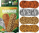 BioSwiss Bandages, Animal Prints Self Adhesive Bandage, Leopard, Zebra, Giraffe, and Tiger Print Designs, Latex Free Sterile Wound Care, Standard Shape for Kids and Adults, 24 Count by TinyTreasures Baby Boutique