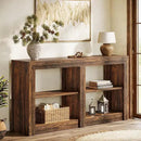 Tribesigns 59-Inch Farmhouse Entryway Table, 3-Tier Console Tables for Living Room, Wood Console Behind Couch for Living Room, Hallway, Foyer, Rustic Brown by CozyNest Decor