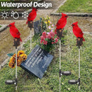 4 Pack Solar Cardinal Stake Light Cardinal Decor Garden Red Bird Figurine Memorial Solar Light Outdoor Pathway Yard Lawn Ornaments for Spring Easter Mothers Day Gifts Decorations Outside Women by GreenHaven Gardens