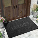 Yimobra Welcome Matt Outdoor, 60x36, Waterproof All-Season Front Door Mat, All-Weather Doormat, Sturdy Natural Rubber, Fade Resistant, Low Profile, Easy Clean Patio Porch Entryway Mat, Black by CozyNest Decor