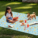 UDEAR Foldable Picnic Blanket,80"x60" Waterproof, Sandproof, Portable with Tote Bag for Beach, Park, Camping, and Travel,Blue by TinyTreasures Baby Boutique