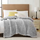 L'AGRATY Chunky Knit Blanket Throw: 72''x84'' Chenille Chunky Knitted Throw Blanket for Bed Couch - Handmade Thick Big Cable Knit Blanket - Large Chunky Crochet Rope Blanket for Home Decor(Grey) by CozyNest Decor