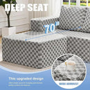 Hobestluk Modular Sectional Sofa Memory Foam Couch Oversized Sectional Sofa 3-Seater with Chaise Cloud Couch with Removable Cover L Shape Sofa for Living Room (Plush Grey, 3-Seater with Chaise) by CozyNest Decor