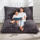 Hobestluk 3 in 1 Bean Bag Chair Giant Bean Bag Chairs for Adults with Bubble Cover Convertible Bean Bag Floor Cushion with Machine Washable Cover for Living Room (Bubble Dark Grey) by CozyNest Decor