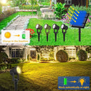 T-SUNUS Solar Garden Spotlight Outdoor, 4-in-1 Solar Spot Lights IP65 Waterproof 9.8ft Cable, 5W Separated Solar Panel, Auto On/Off for Tree Patio Yard Driveway Pathway Pool Area(Warm White 3000K) by GreenHaven Gardens