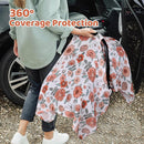 Rquite Car Seat Cover, Muslin Cotton Infant Car Seat Canopy, Breathable Baby Carrier Cover, Summer Stroller Sun Shade, Flower by TinyTreasures Baby Boutique