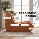 Bean Bag Chair, Fireside Chair Bean Bag Sofa Large Bean Bag Chair for Adults, Bean Bag Chairs for Teens with High Density Comfortable Foam, Memory Foam Bean Bag for Living Room, Bedroom (Orange) by CozyNest Decor