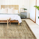 Area Rug 8x10 Washable Rug Brown Vintage Traditional Mat Distressed Indoor Foldable Thin Retro Accent Floral Non Slip Carpet Living Room Dining Room Office by TinyTreasures Baby Boutique