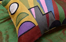 Kandinsky Modern Pillow Cover - Soul II | Mid Century Chair Cushions | Abstract Throw Pillows | Contemporary Pillowcase | Modern Couch Pillows | Hand Embroidered Cushion | Wool Size 18x18 by CozyNest Decor