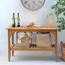 Cambridge Casual Indonesian Teak Auburn Outdoor Console Table, Natural by GreenHaven Gardens