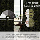 Kids Space Blackout Curtains - 100% Blackout, Thermal Insulated, Noise Reducing, UFO Design, Perfect for Kids Room and Nersury, 2 Panels (Neon UFO Night, W52×L84) by TinyTreasures Baby Boutique
