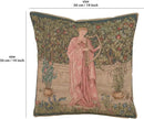 Charlotte Home Furnishings Decorative Tapestry Pillow Cover 19x19 in, Green Menestrel Couch Throw Pillow Cover, French Country Square Cushion Cases for Bed Room Home Decor, Soft Cotton Jacquard Woven by CozyNest Decor