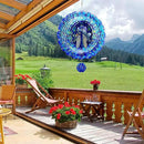 Peacock Gifts for Women, Peacock Wind Spinner Garden Decor, 12 inch 3D Hanging Wind Spinners Outdoor by CozyNest Decor