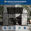 2 Trash Cans Metal Outdoor Storage, 3x6 FT Garbage Bin Storage Shed with Chain Lid, Garbage Can Metal Sheds for Garden, Backyard, Lawn and Patio by GreenHaven Gardens
