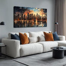 New York Skyline Wall Art for Living Room Modern Canvas Wall Art for Bedroom Above Bed Large Art Work for Office Walls 24 x 48 Inch by CozyNest Decor