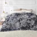 Bedsure GentleSoft Fluffy Sherpa Fleece Faux Fur Blankets Queen Size for Bed, Bedroom Decor Winter Thick Warm Full Queen Blankets, Fuzzy Plush Soft Heavy Mink Tie Dye Grey Bedding Cozy Gifts, 90x90 by CozyNest Decor
