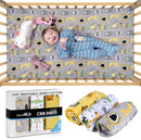 Fitted Nautical Crib Sheets (3 Pack) by GROW WILD - Jersey Knit Cotton Crib Sheet for Boys, Toddler Bed Mattress & Baby Boy Crib Bedding Set, 52” x 28” x 9” Crib Sheets (Safari Animals) by TinyTreasures Baby Boutique