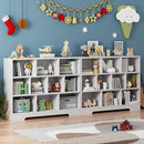 Book Shelf Set of 2, 10 Cubes Storage Organizer, 3-Tier Open Bookshelf Wooden Bookcase, Freestanding White Bookshelf Cube Shelf for Living Room by CozyNest Decor