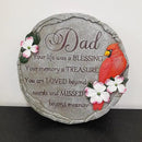 INSPIAMZUE Dad Memorial Stone - Cardinal Memorial Garden Stone Sympathy Gift for Loss in Loving Memory of Dad in Heaven - Remembrance of Father Bereavement Keepsake Gift TNS1 by GreenHaven Gardens