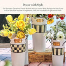 MACKENZIE-CHILDS Galvanized Flower Buckets, Decorative Metal Buckets, Spectator, Set of 3 by GreenHaven Gardens