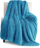 Bedsure GentleSoft Fuzzy Sherpa Faux Fur Twin Blanket Bright Blue Cozy Gifts for Women Men, Soft Fleece Plush Warm Minky Thick Blanket Twin Size for Bed, Blue Room Decor Dorm Essentials Gifts, 60x80 by CozyNest Decor