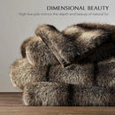 Luxury Faux Fur Throw Blanket, Soft Fluffy Faux Mink Blankets for Bed, Couch, Sofa, Thick Cozy Plush Warm Fur Throws with Reversible Velvet, Ombré Sable Brown, 50"x60" by CozyNest Decor