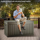 YITAHOME 90 Gallon Double-Wall Deck Box with Side Handles, Outdoor Large Storage for Patio Furniture Cushions, Garden Pool Accessories, Water Resistant & Lockable by CozyNest Decor