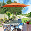 EliteShade USA 10-Year-Non-Fading 6.5x10Ft Rectangular Market Umbrella Patio Umbrella Outdoor Table Umbrella with Ventilation（Rust） by GreenHaven Gardens