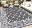 HEBE Outdoor Rug Waterproof 8x10, Reversible Plastic Straw Rug RV Camping Rug, Indoor Outdoor Patio Mat Clearance, Outside Carpet for Porch,Deck,Camper,Balcony,Backyard,Picnic by GreenHaven Gardens