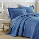 MarCielo 3-Piece 100% Cotton Oversized Bedspread Lightweight Quilt Coverlet Embroidery Farmhouse Bedding Set (Tf Midtone Blue, Oversized King (118"x106")) by CozyNest Decor