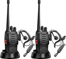 Rechargeable Long Range Two-Way Radios with Earpiece 2 Pack Arcshell AR-5 Walkie Talkies Li-ion Battery and Charger Included by TinyTreasures Baby Boutique
