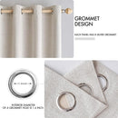 MIULEE 100% Blackout Linen Textured Curtains for Bedroom Solid Thermal Insulated Ivory Grommet Room Darkening Curtains & Drapes Luxury Decor for Living Room Nursery 52 x 72 Inch (2 Panels) by TinyTreasures Baby Boutique