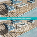 HEBE Outdoor Rug Waterproof 8ft, Plastic Straw Rug Camping Rug, Reversible Outdoor Patio Rugs RV Mat Clearance, Indoor Outside Floor Carpet for Porch,Deck,Camper,Balcony,Backyard by GreenHaven Gardens
