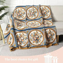 Boho Throw Blanket for Bed - 100% Pure Cotton Ultra Soft Rustic Quilt - Farmhouse Decor Bed Blankets, All Season Rustic Throw for Sofa Couch Chair(91''x 98'', Floral) by CozyNest Decor
