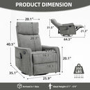 Heat Massage Manual Recliner Chair with Rocker and Swivel