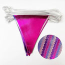 Pink and Purple Party Decorations Metallic Hot Pink Lavender Fabric Triangle Pennant Banner Flag Bunting Garland for Girls Women Birthday Wedding Baby Shower Bachelorette Engagement Party Supplies by GreenHaven Gardens